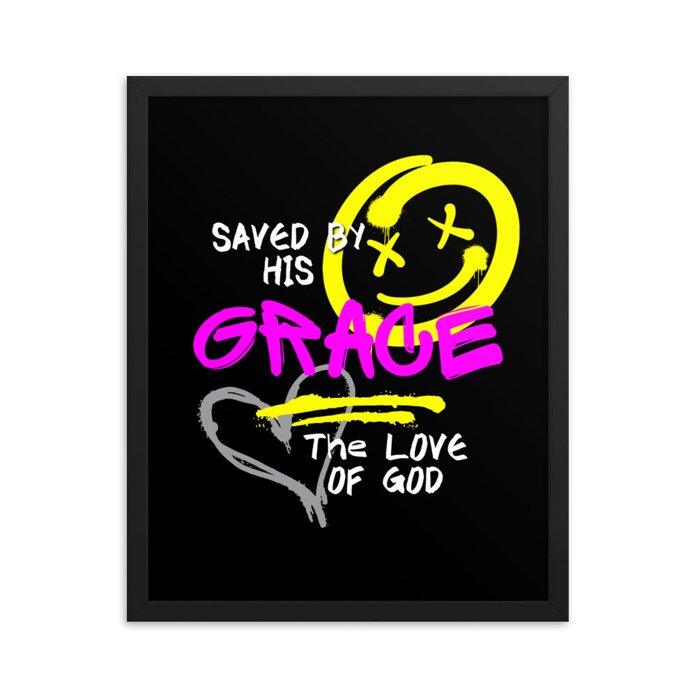 Saved By His Grace Framed Poster 16 x 20